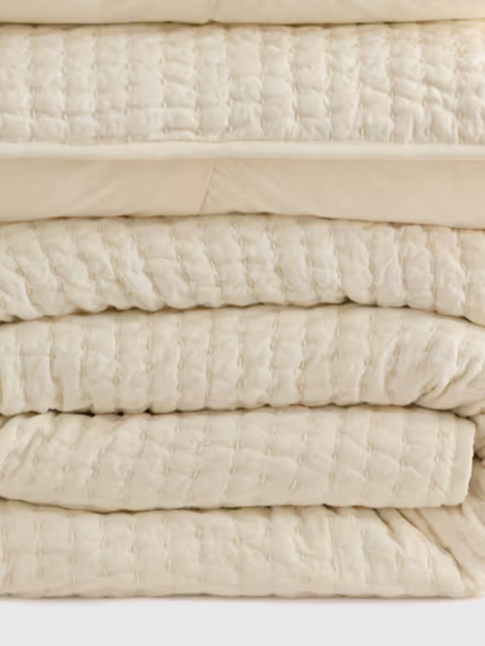 NWT Quince European linen, cotton stitch quilt set twin